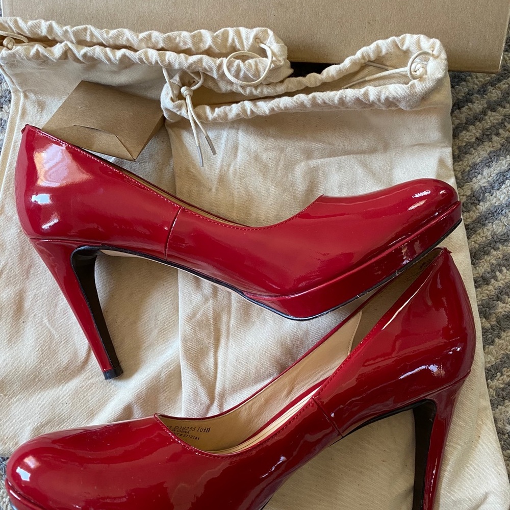 Cole Han Chelsea Pump Red Patent with Nike Air